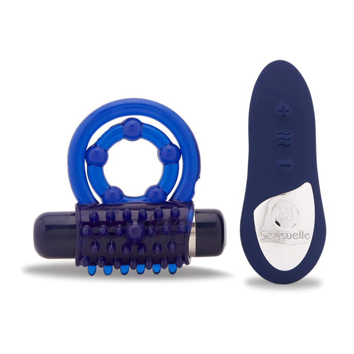 Nu Sensuelle Endure Remote Control Vibrating Cock Ring Blue