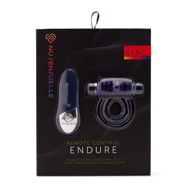 Load image into Gallery viewer, Nu Sensuelle Endure Remote Control Vibrating Cock Ring Blue
