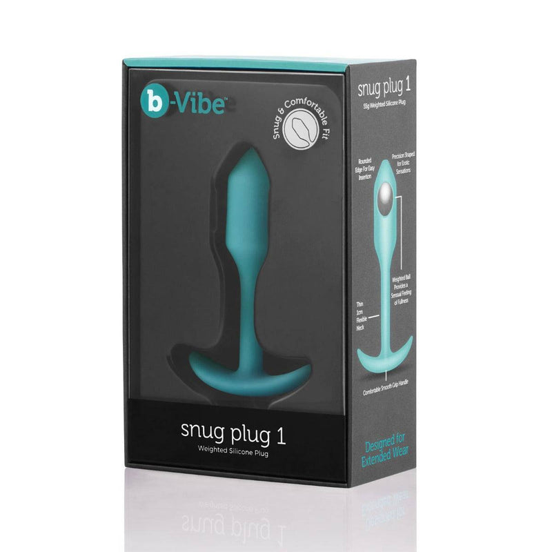 Load image into Gallery viewer, b-Vibe Snug Plug 1 Weighted Silicone Butt Plug Mint - Simply Pleasure
