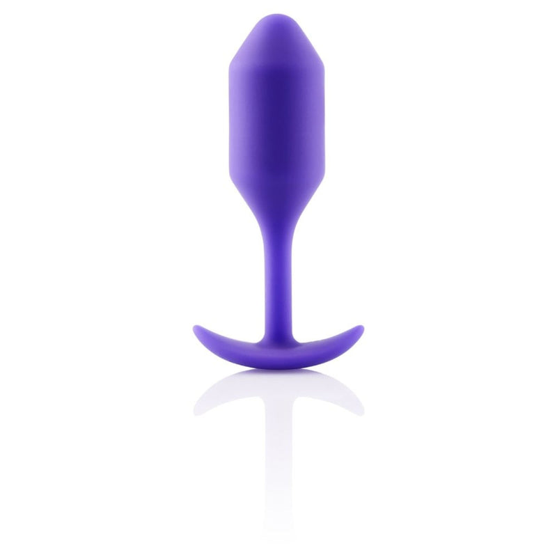 Load image into Gallery viewer, b-Vibe Snug Plug 2 Weighted Silicone Butt Plug Purple
