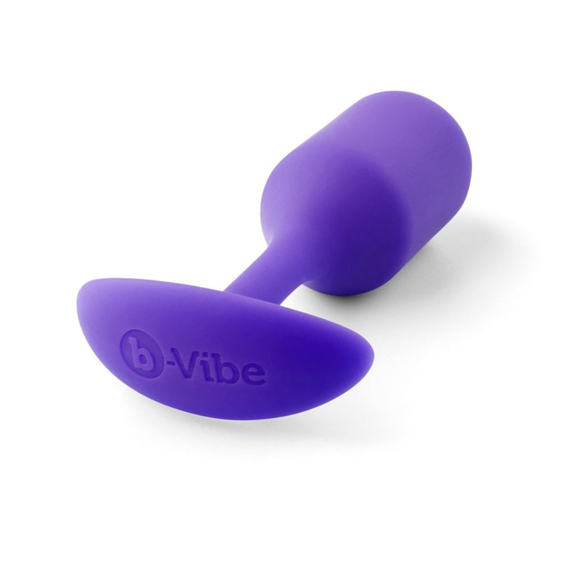 Load image into Gallery viewer, b-Vibe Snug Plug 2 Weighted Silicone Butt Plug Purple
