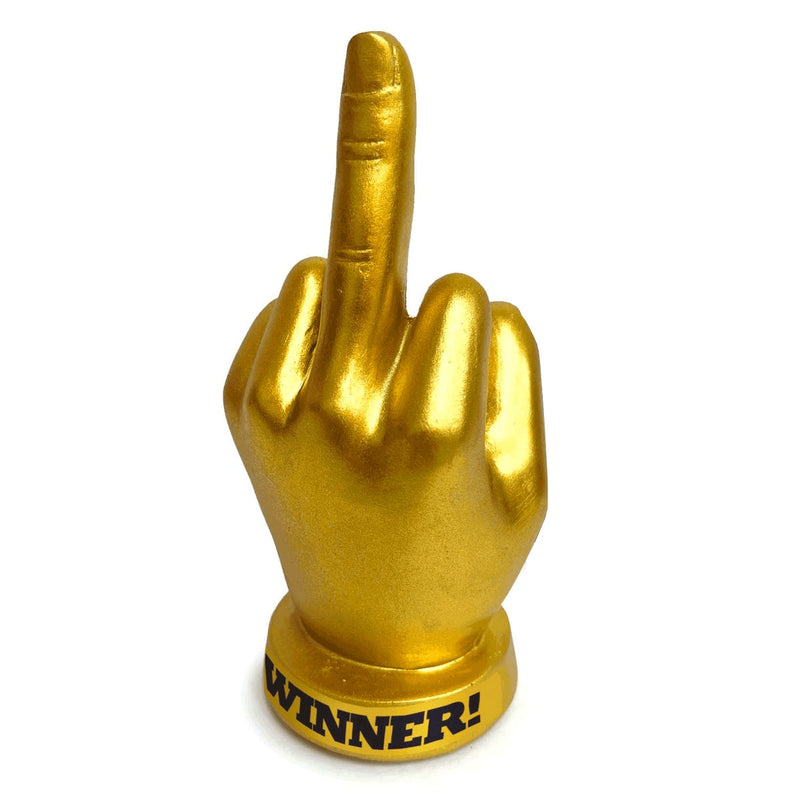 Load image into Gallery viewer, Little Genie Golden FU Finger Trophy
