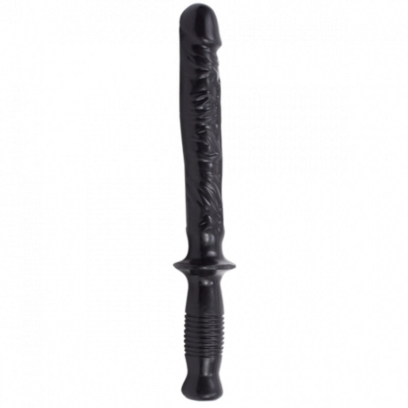 Load image into Gallery viewer, Doc Johnson The Man Handler Dildo With Handle Black 10 Inch
