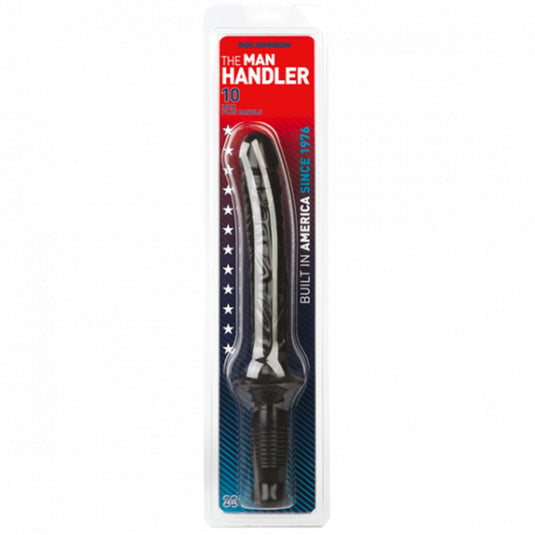 Doc Johnson The Man Handler Dildo With Handle Black 10 Inch