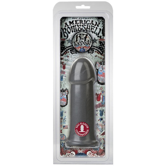 American Bombshell B-7 Torpedo Dildo Grey 7 Inch - Simply Pleasure