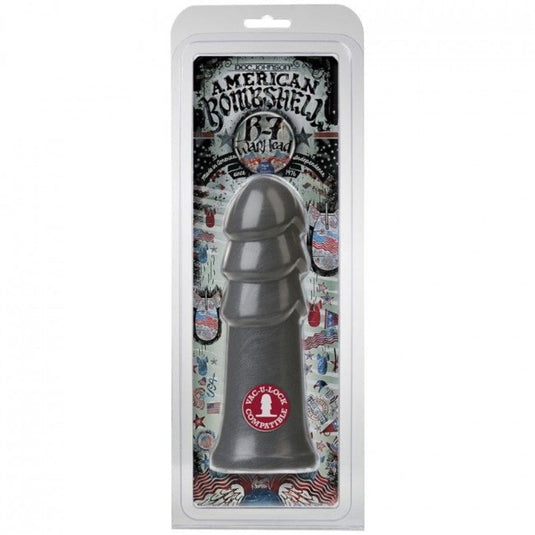 American Bombshell B-7 Warhead Dildo Grey 7.5 Inch - Simply Pleasure