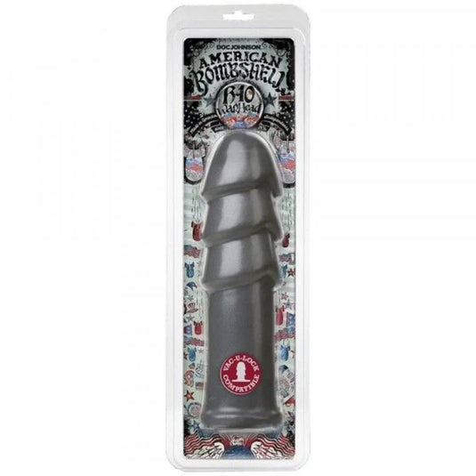 American Bombshell B-10 Warhead Dildo Grey 10 Inch - Simply Pleasure