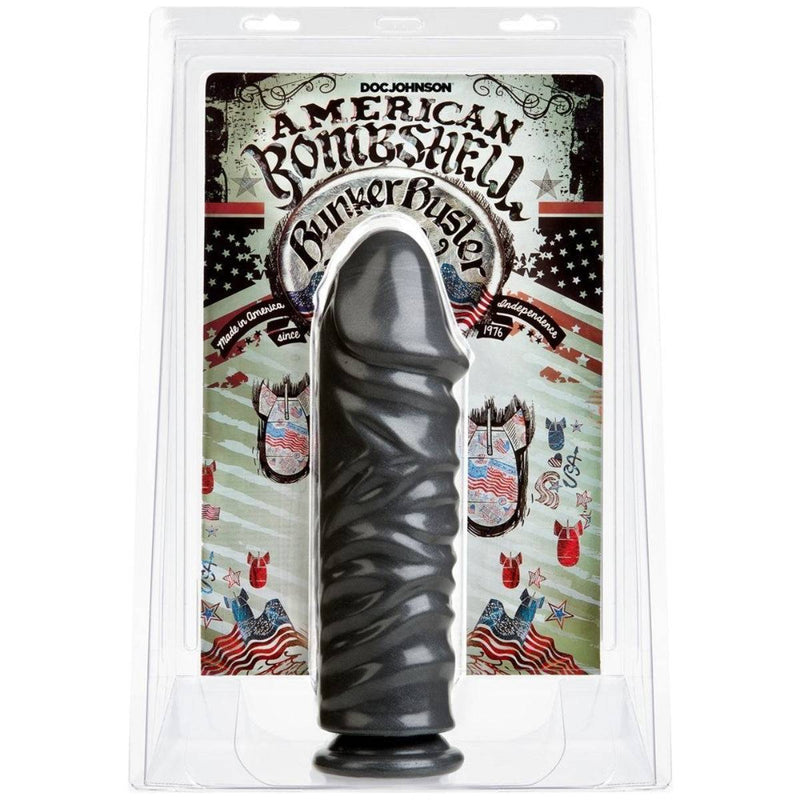 Load image into Gallery viewer, American Bombshell Bunker Buster Dildo Grey 10 Inch - Simply Pleasure
