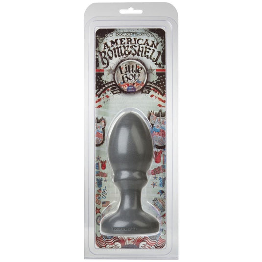 American Bombshell Little Boy Butt Plug Grey 6 Inch - Simply Pleasure