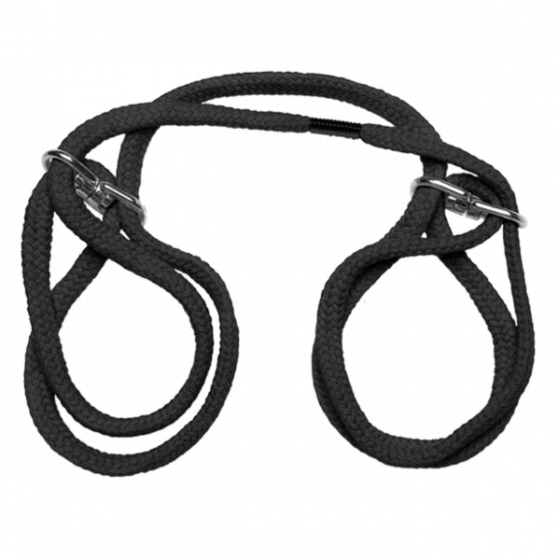 Load image into Gallery viewer, Doc Johnson Japanese Style Bondage Cotton Cuffs Black
