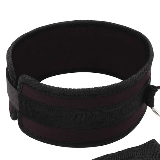 Lux Fetish Collar & Removable Leash Set Black