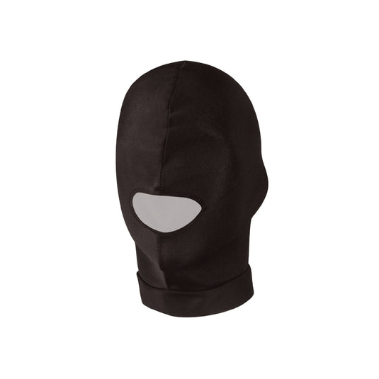 Lux Fetish Open Mouth Stretch Hood Black