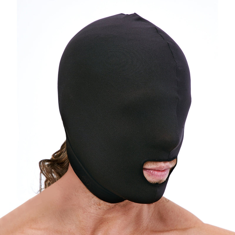 Load image into Gallery viewer, Lux Fetish Open Mouth Stretch Hood Black
