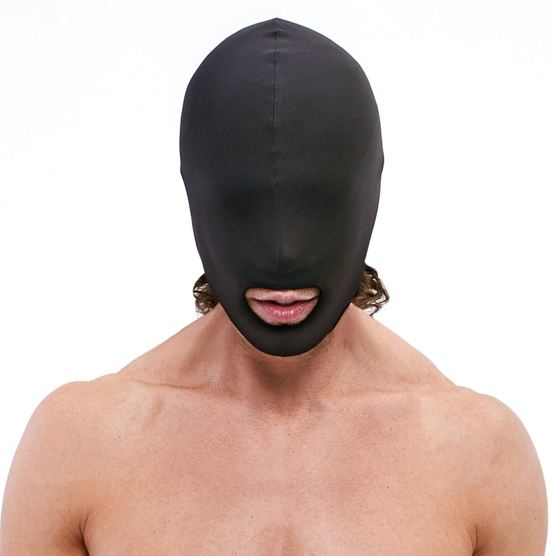 Load image into Gallery viewer, Lux Fetish Open Mouth Stretch Hood Black
