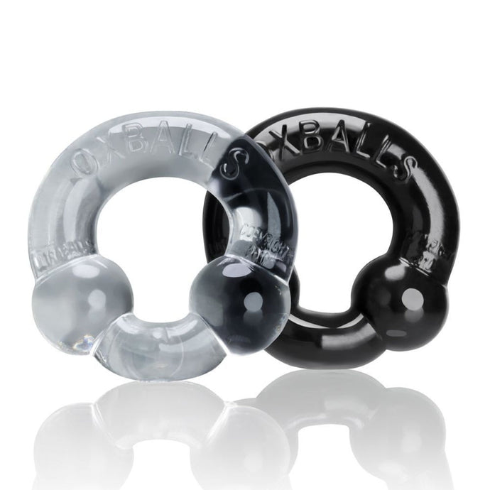 Oxballs Ultraballs Cock Ring 2 Pack Black Clear