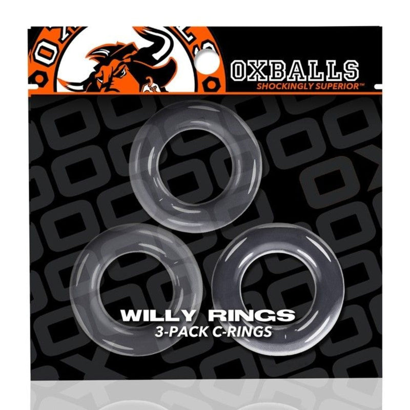 Load image into Gallery viewer, Oxballs Willy Rings Cock Ring 3 Pack Clear
