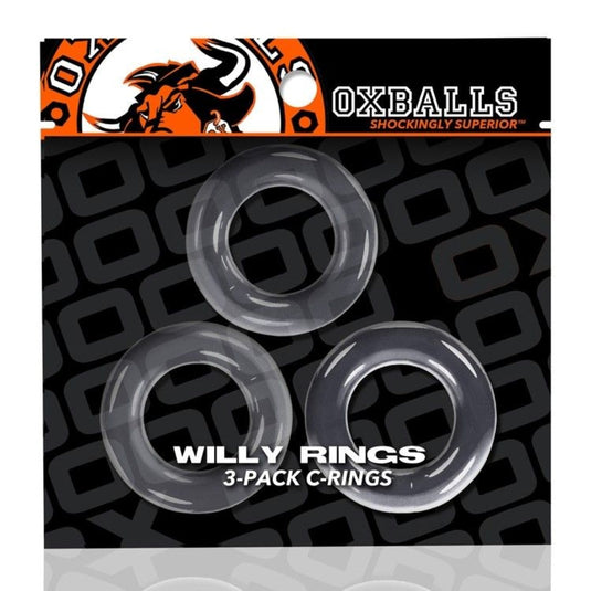 Oxballs Willy Rings Cock Ring 3 Pack Clear