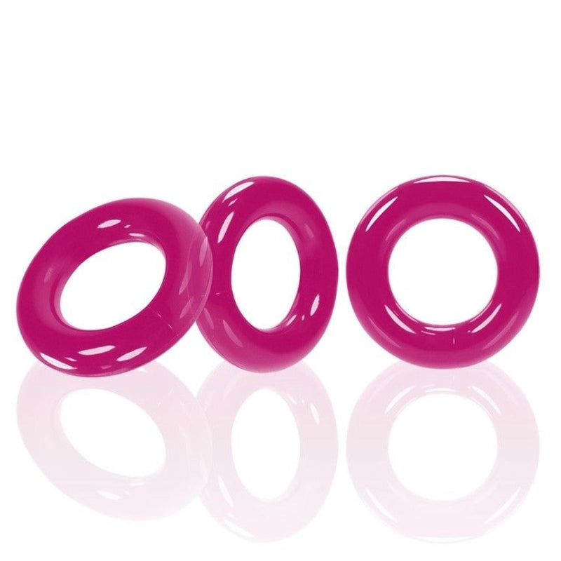 Load image into Gallery viewer, Oxballs Willy Rings Cock Ring 3 Pack Hot Pink
