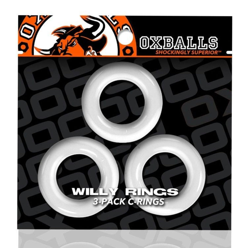 Load image into Gallery viewer, Oxballs Willy Rings Cock Ring 3 Pack White
