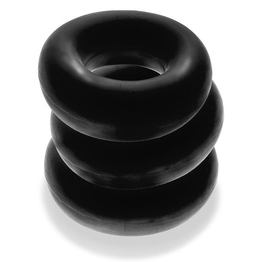 Oxballs Fat Willy Jumbo Cock Rings 3 Pack Black