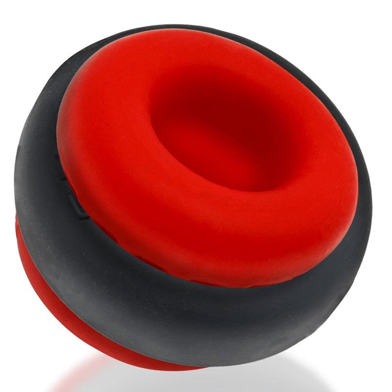 Load image into Gallery viewer, Oxballs Ultracore Core Ball Stretcher With Axis Cock Ring Red Ice
