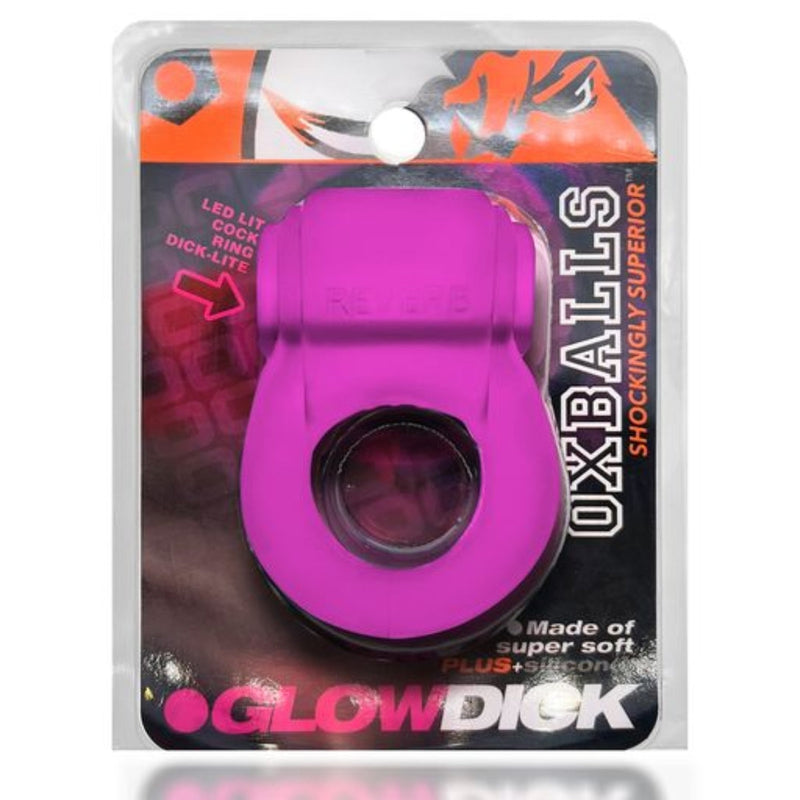 Load image into Gallery viewer, Oxballs Glowdick Cock Ring With LED Pink
