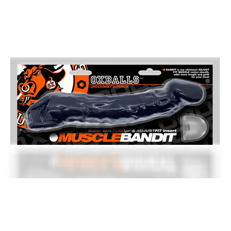 Load image into Gallery viewer, Oxballs Muscle Bandit Slimmest Muscle Cock Sheath Black
