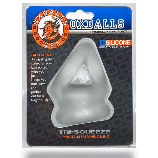 Oxballs Tri Squeeze Cocksling & Ball Stretcher Clear