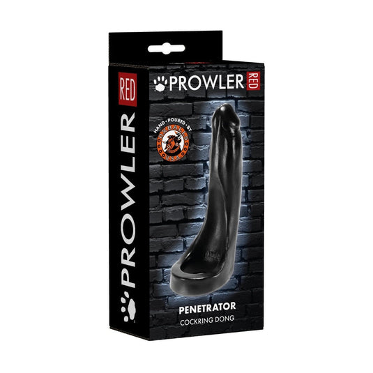 Prowler RED By Oxballs PENETRATOR Cock Ring Dildo Black - Simply Pleasure