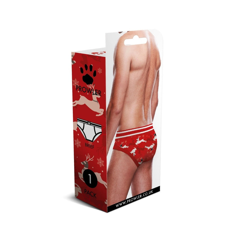 Load image into Gallery viewer, Prowler Reindeer Brief Red White
