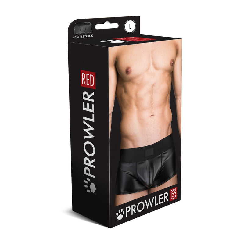 Load image into Gallery viewer, Prowler RED Wetlook Ass-less Trunk Black

