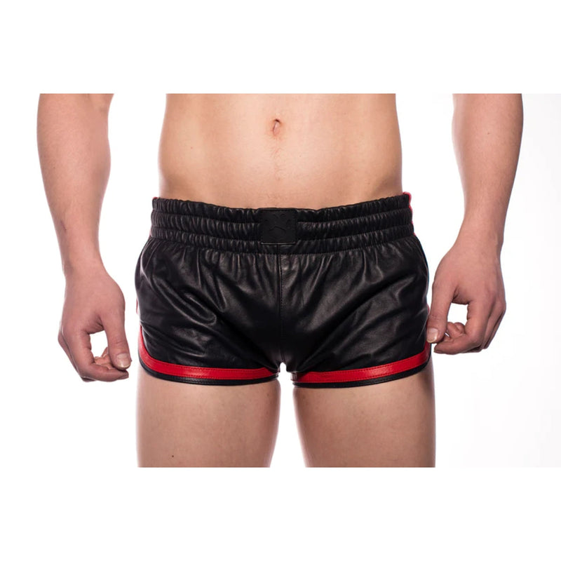 Load image into Gallery viewer, Prowler RED Leather Sports Shorts Black Red

