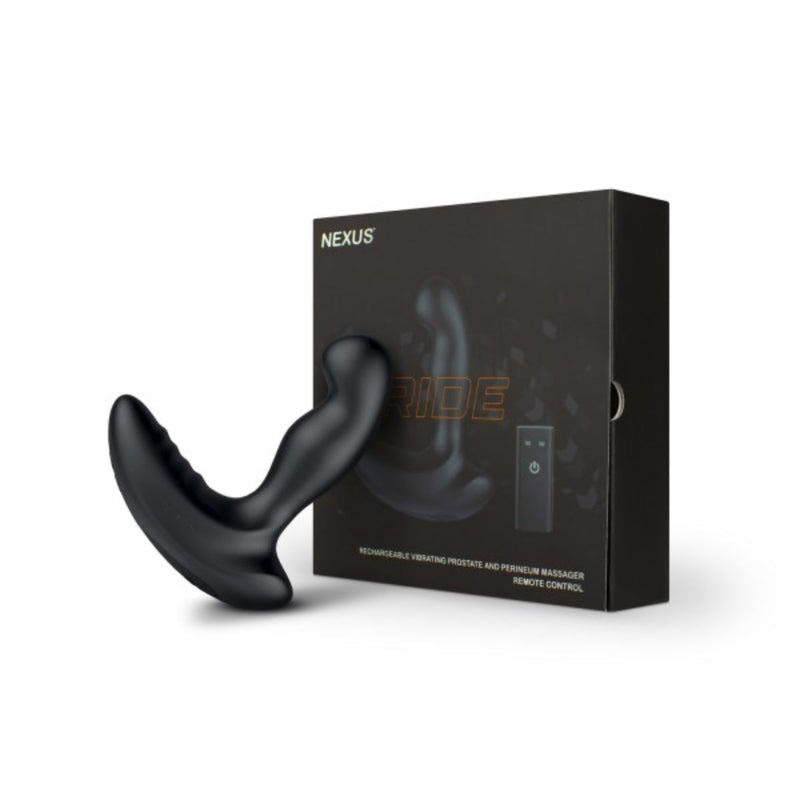 Load image into Gallery viewer, Nexus Ride Rechargeable Remote Control Vibrating Prostate &amp; Perineum Massager Black
