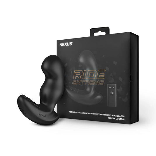 Nexus Ride Extreme Rechargeable Remote Control Vibrating Prostate & Perineum Massager Black