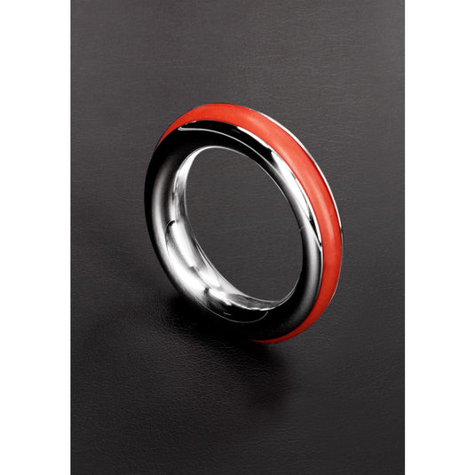 Shots Steel Cazzo Tensions Stainless Steel Cock Ring Red 1.8 Inch
