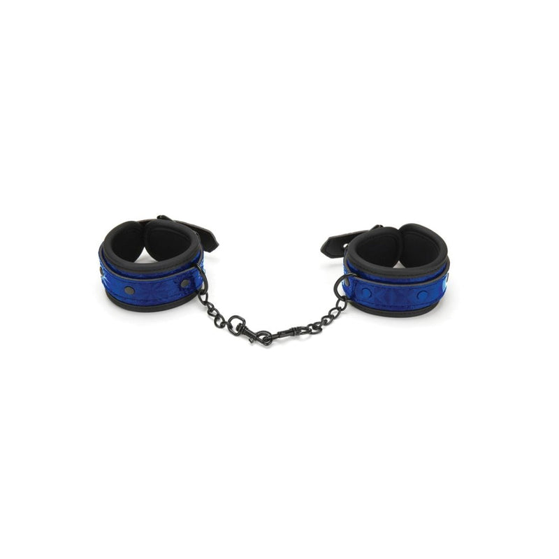 Load image into Gallery viewer, Whipsmart Diamond Collection Deluxe Buckle Cuffs Blue
