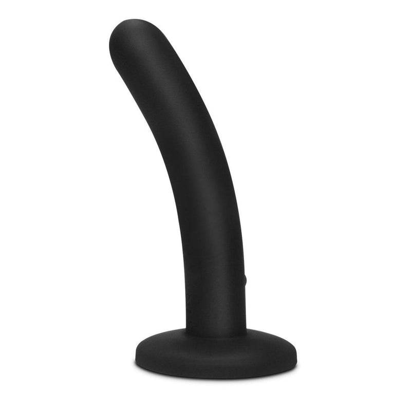 Load image into Gallery viewer, Whipsmart Slimline Silicone Rechargeable Vibrating Dildo Black 5 Inch
