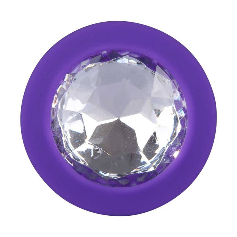 Load image into Gallery viewer, Jewel Base View - Me You Us Trio Of Jewels Jewelled Butt Plug Set Purple - Simply Pleasure
