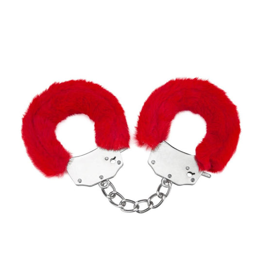 Me You Us Furry Handcuffs Red - Simply Pleasure